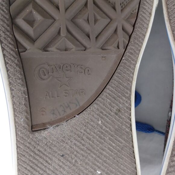 Converse Multicolor Striped Canvas Shoes Low Top Junior Mens 6 Womens 8 8.5 - Picture 15 of 16